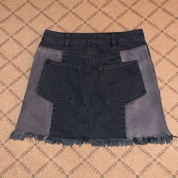 Free People black denim skirt NWOT 4 - Picture 4 of 10